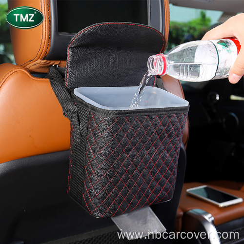 Hot Sale Leather Car Trash Can Large Waterproof